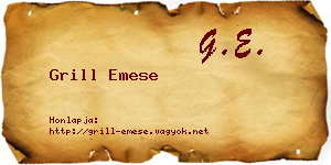 Grill Emese névjegykártya