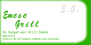 emese grill business card